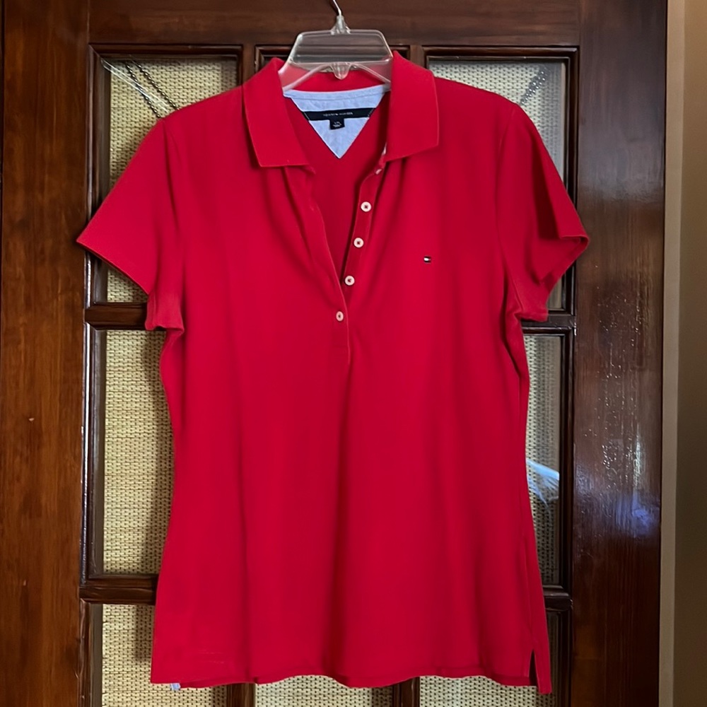 Five button collared polo T-shirt EUC